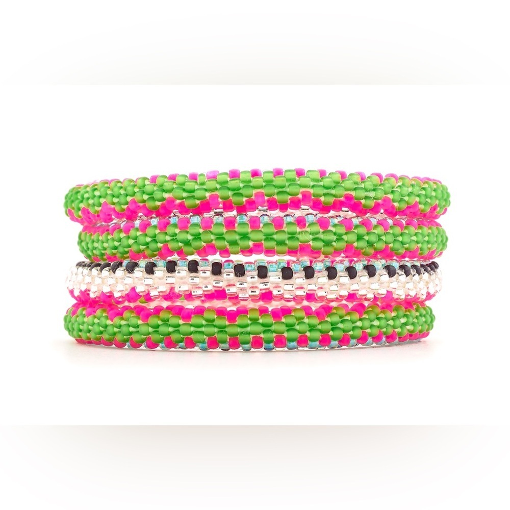 ⛱️🔥Sashka Co - Green & Blue Multi Glass Seed Bead Bracelet - OS